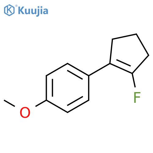 BENZENE, 1-(2-FLUORO-1-CYCLOPENTEN-1-YL)-4-METHOXY- structure