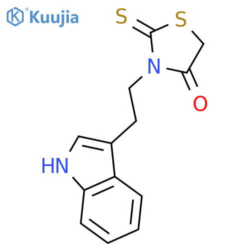 3-[2-(1H-Indol-3-yl)ethyl]-2-sulfanylidene-1,3-thiazolidin-4-one structure