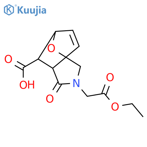 3-Ethoxycarbonylmethyl-4-oxo-10-oxa-3-aza-tricyclo5.2.1.0*1,5*dec-8-ene-6-carboxylic Acid structure