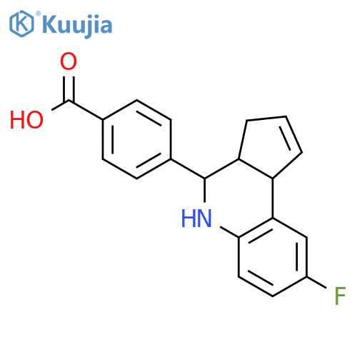 4-(8-Fluoro-3a,4,5,9b-tetrahydro-3H-cyclopenta[c]quinolin-4-yl)-benzoic acid structure