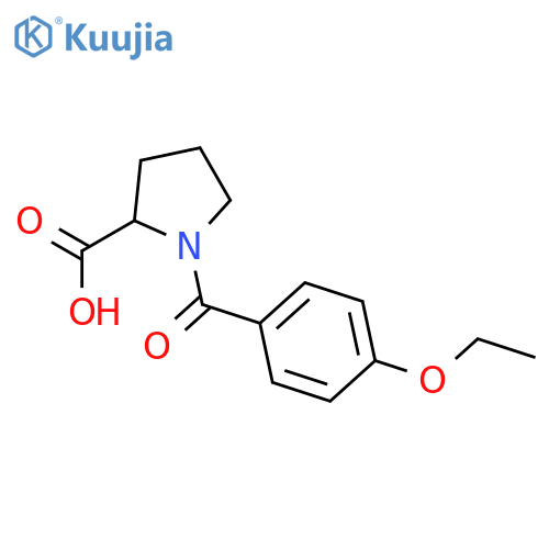 1-(4-ethoxy-benzoyl)-pyrrolidine-2-carboxylic acid structure