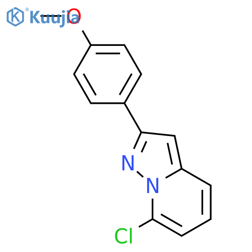 Pyrazolo[1,5-a]pyridine,7-chloro-2-(4-methoxyphenyl)- structure