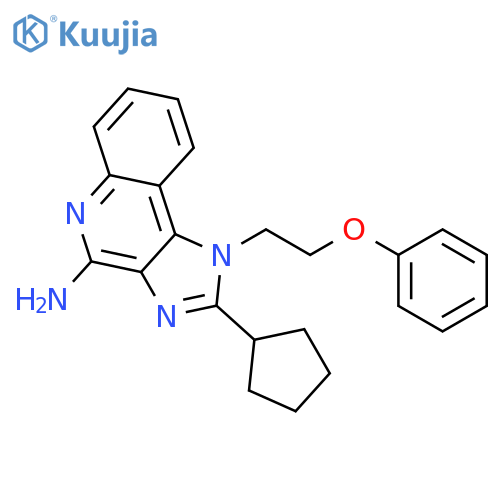 1H-IMIDAZO[4,5-C]QUINOLIN-4-AMINE, 2-CYCLOPENTYL-1-(2-PHENOXYETHYL)- structure