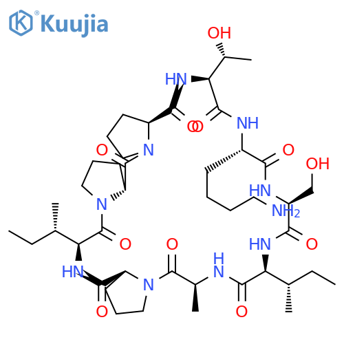 CYCLO(L-ALANYL-L-PROLYL-L-ISOLEUCYL-D-PROLYL-L-PROLYL-L-THREONYL-L-LYSYL-L-SERYL-L-ISOLEUCYL) structure