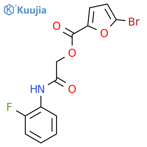 [(2-fluorophenyl)carbamoyl]methyl 5-bromofuran-2-carboxylate structure