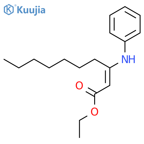 2-DECENOIC ACID, 3-(PHENYLAMINO)-, ETHYL ESTER structure