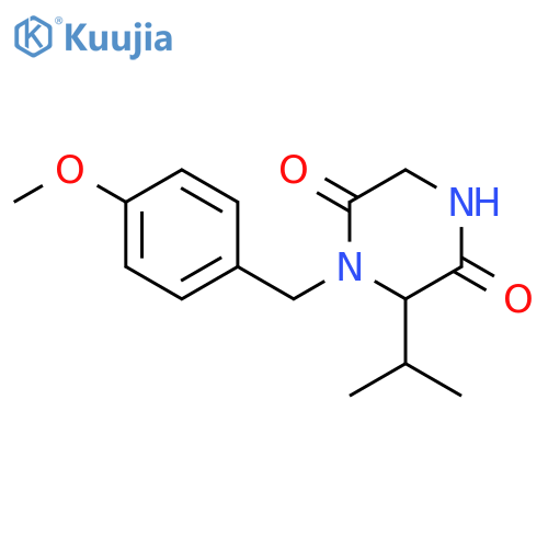 2,5-Piperazinedione, 1-[(4-methoxyphenyl)methyl]-6-(1-methylethyl)-, (6S)- structure