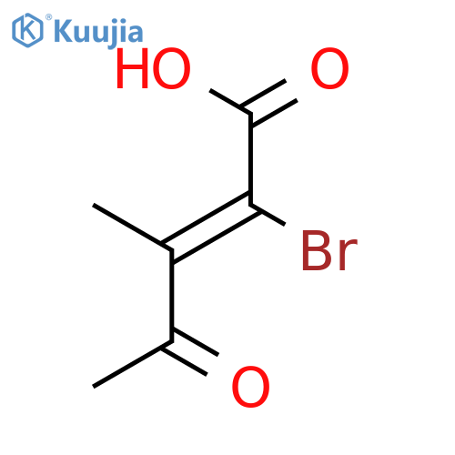 2-Pentenoic acid, 2-bromo-3-methyl-4-oxo- structure