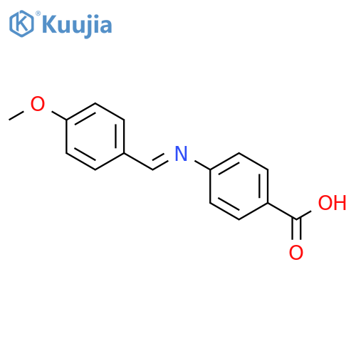 4-{(E)-(4-Methoxyphenyl)methylideneamino}benzoic Acid structure