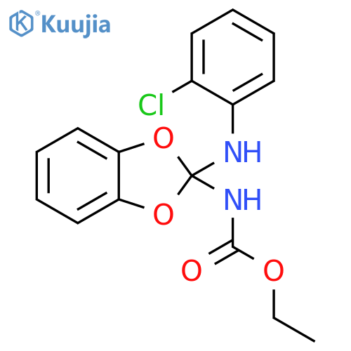 ethyl N-{2-[(2-chlorophenyl)amino]-2H-1,3-benzodioxol-2-yl}carbamate structure