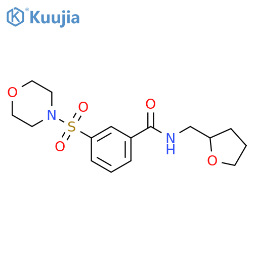 3-(morpholine-4-sulfonyl)-N-(oxolan-2-yl)methylbenzamide structure