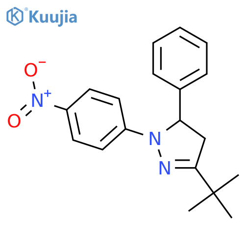 3-tert-butyl-1-(4-nitrophenyl)-5-phenyl-4,5-dihydro-1H-pyrazole structure