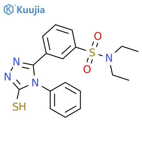 N,N-Diethyl-3-(4-phenyl-5-sulfanyl-1,2,4-triazol-3-yl)benzenesulfonamide structure