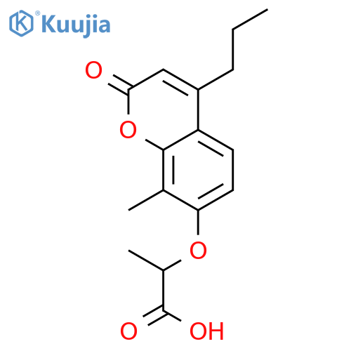 2-(8-Methyl-2-oxo-4-propyl-2H-chromen-7-yl)oxypropanoic Acid structure