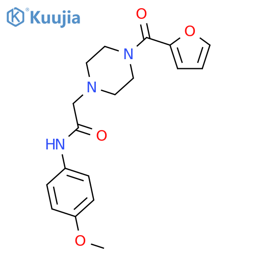 2-[4-(2-furoyl)-1-piperazinyl]-N-(4-methoxyphenyl)acetamide structure