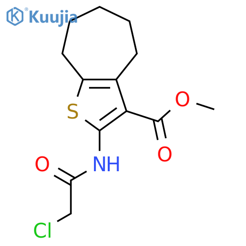Methyl 2-(chloroacetyl)amino-5,6,7,8-tetrahydro-4H-cycloheptabthiophene-3-carboxylate structure