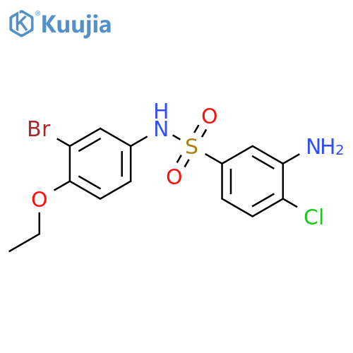 3-amino-N-(3-bromo-4-ethoxyphenyl)-4-chlorobenzene-1-sulfonamide structure