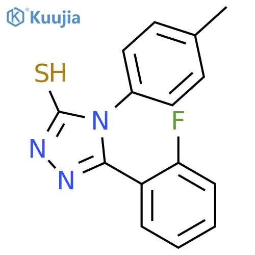 5-(2-fluorophenyl)-4-(4-methylphenyl)-4H-1,2,4-triazole-3-thiol structure