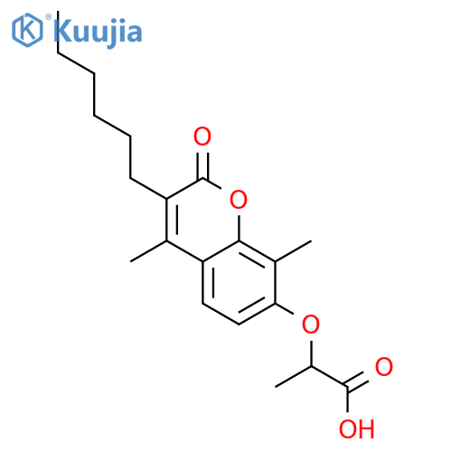 2-(3-Hexyl-4,8-dimethyl-2-oxo-2H-chromen-7-yl)-oxypropanoic Acid structure