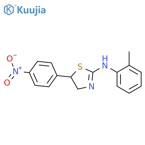 [5-(4-NITRO-PHENYL)-4,5-DIHYDRO-THIAZOL-2-YL]-O-TOLYL-AMINE structure