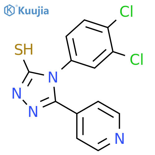 4-(3,4-dichlorophenyl)-5-(pyridin-4-yl)-4H-1,2,4-triazole-3-thiol structure