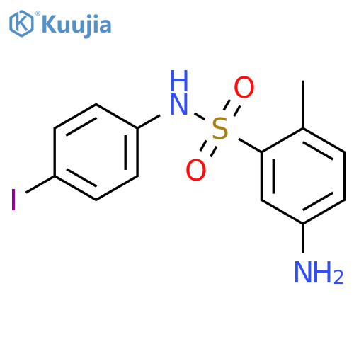5-amino-N-(4-iodophenyl)-2-methylbenzene-1-sulfonamide structure