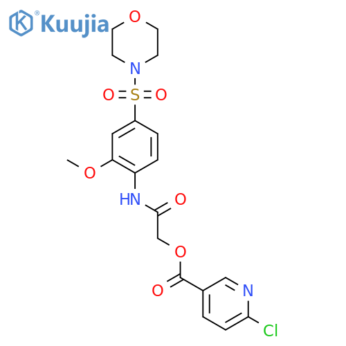 [2-(2-Methoxy-4-morpholin-4-ylsulfonylanilino)-2-oxoethyl] 6-chloropyridine-3-carboxylate structure