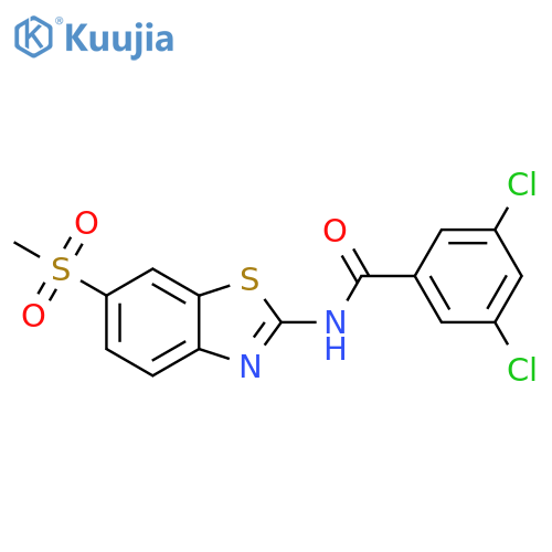 3,5-dichloro-N-(6-methanesulfonyl-1,3-benzothiazol-2-yl)benzamide structure