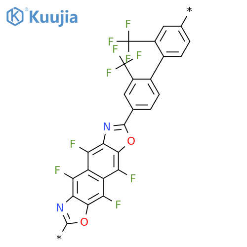 Poly[(4,5,9,10-tetrafluoronaphtho[2,3-d:7,6-d']bisoxazole-2,7-diyl)[2,2'-bis(trifluoromethyl)[1,1'-biphenyl]-4,4'-diyl]] structure