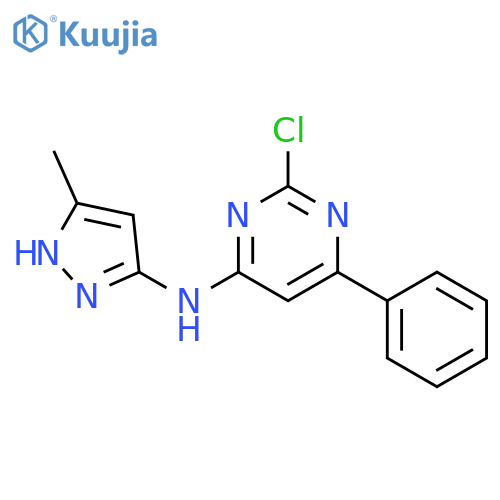 4-Pyrimidinamine, 2-chloro-N-(5-methyl-1H-pyrazol-3-yl)-6-phenyl- structure