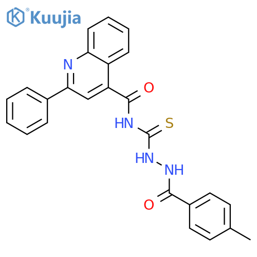 <br>2-Phenyl-quinoline-4-carboxylic acid [N'-(4-methyl-benzoyl)-hydrazinocarbot hioyl]-amide structure