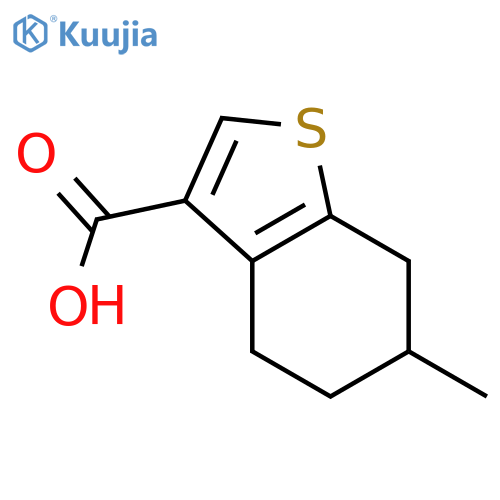 6-methyl-4,5,6,7-tetrahydro-1-benzothiophene-3-carboxylic Acid structure