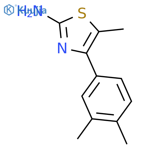 4-(3,4-dimethylphenyl)-5-methyl-1,3-thiazol-2-amine structure