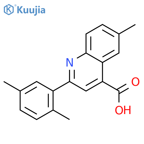 2-(2,5-Dimethylphenyl)-6-methylquinoline-4-carboxylic acid structure