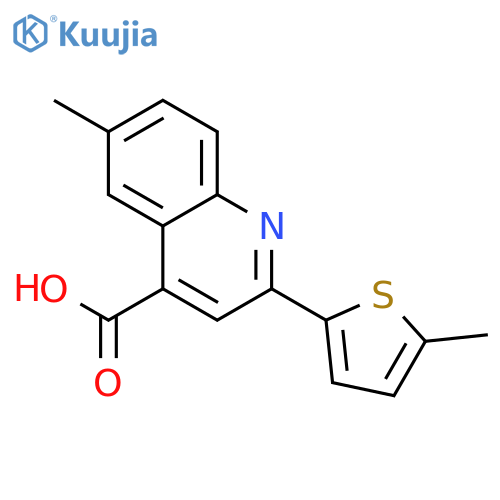 6-Methyl-2-(5-methyl-2-thienyl)quinoline-4-carboxylic Acid structure