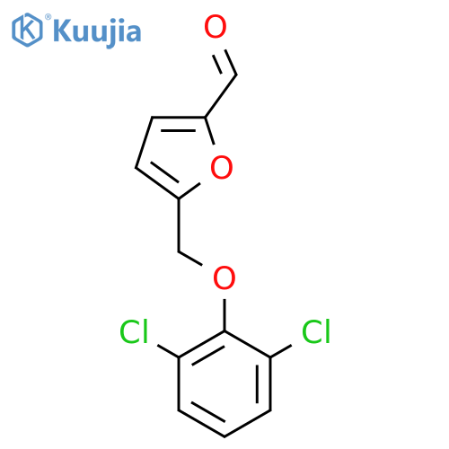 5-(2,6-dichlorophenoxy)methylfuran-2-carbaldehyde structure