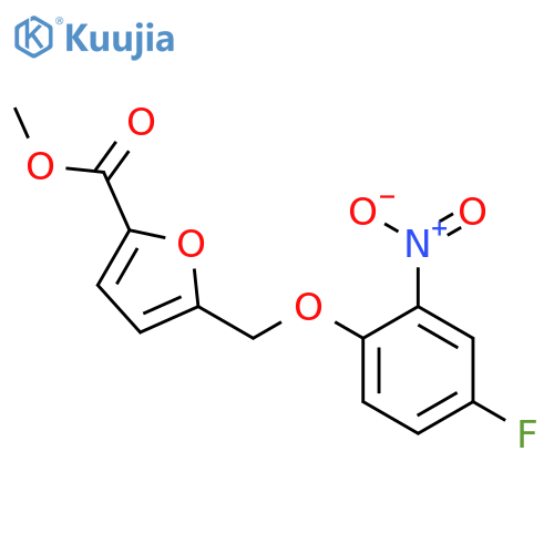 methyl 5-(4-fluoro-2-nitrophenoxy)methylfuran-2-carboxylate structure