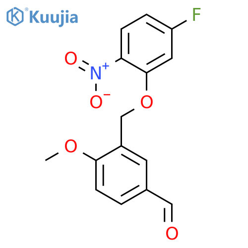 3-(5-Fluoro-2-Nitrophenoxy)Methyl-4-Methoxybenzaldehyde structure