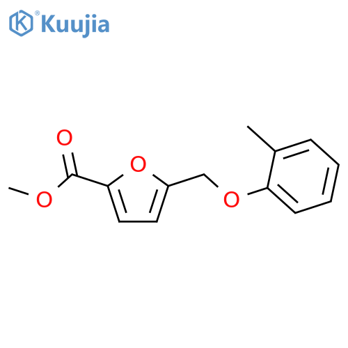 methyl 5-[(2-methylphenoxy)methyl]-2-furoate structure