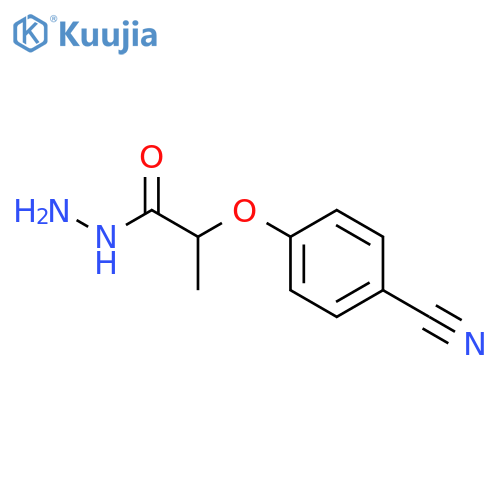 2-(4-cyanophenoxy)propanehydrazide structure