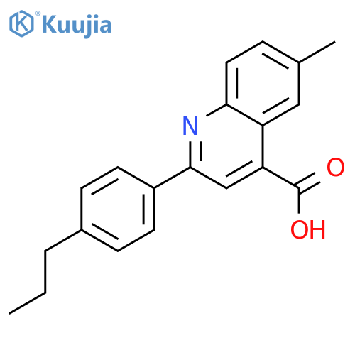 6-Methyl-2-(4-propylphenyl)quinoline-4-carboxylic acid structure