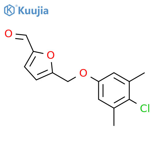 5-(4-chloro-3,5-dimethylphenoxy)methylfuran-2-carbaldehyde structure
