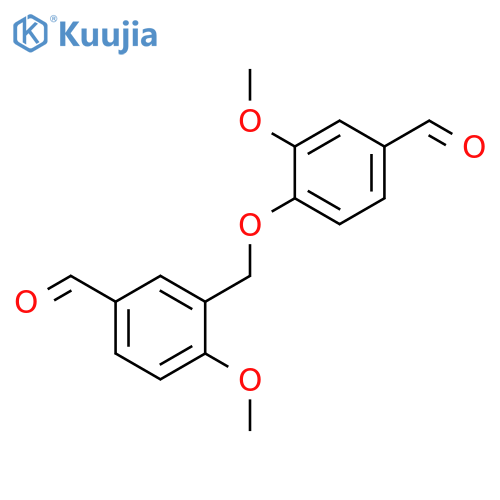 3-(4-formyl-2-methoxyphenoxy)methyl-4-methoxybenzaldehyde structure