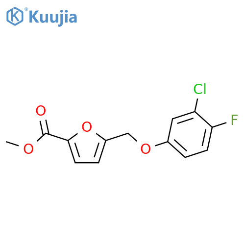 methyl 5-(3-chloro-4-fluorophenoxy)methylfuran-2-carboxylate structure