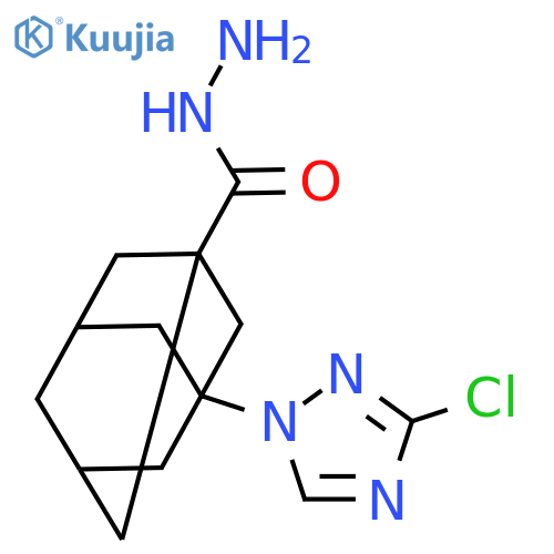 3-(3-chloro-1H-1,2,4-triazol-1-yl)adamantane-1-carbohydrazide structure