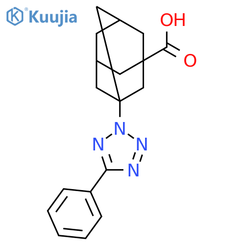 3-(5-phenyl-2H-1,2,3,4-tetrazol-2-yl)adamantane-1-carboxylic acid structure