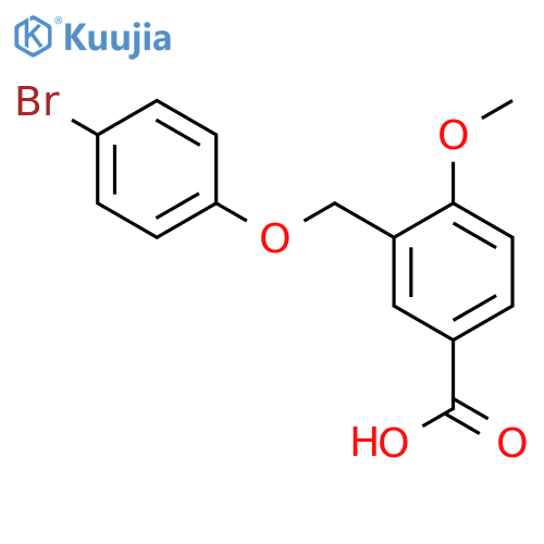 3-[(4-Bromophenoxy)methyl]-4-methoxybenzoic acid structure