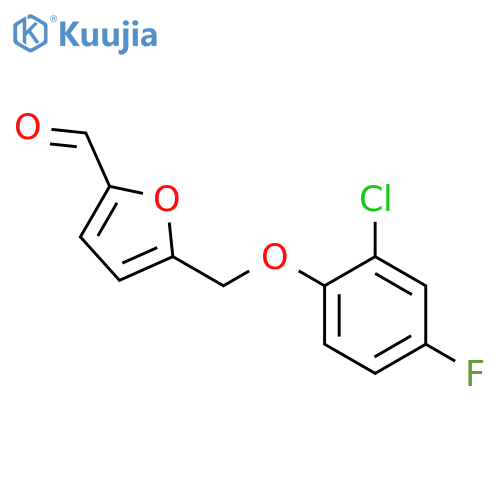 5-[(2-chloro-4-fluorophenoxy)methyl]furan-2-carbaldehyde structure