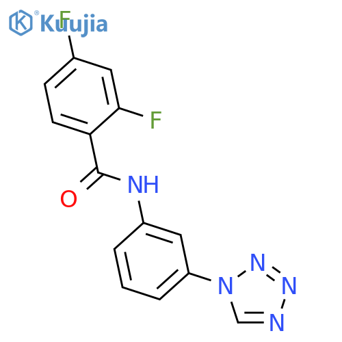 2,4-Difluoro-N-(3-tetrazol-1-yl-phenyl)-benzamide structure