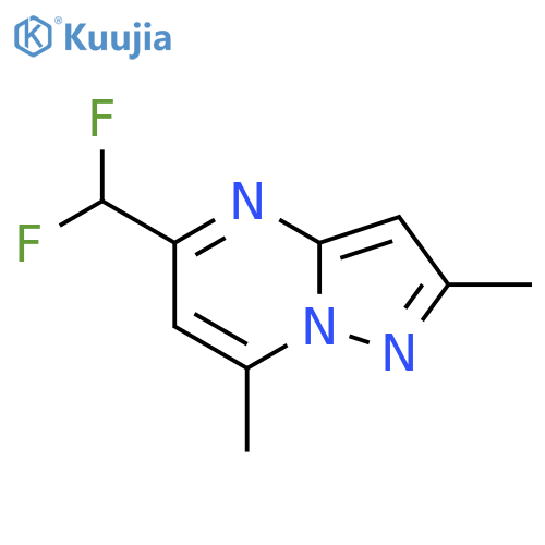 5-(difluoromethyl)-2,7-dimethylpyrazolo1,5-apyrimidine structure